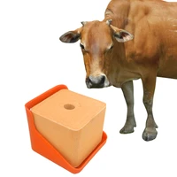 1pcs salt brick thick type licking brick box for livestock cattle sheep calf sturdy licking block box tools farm animal supplies