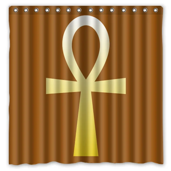 

Customized Ancient Egypt Cross Shower Curtain Bath Curtains Mildew Resistant Polyester Bathroom Shelter 180*180cm