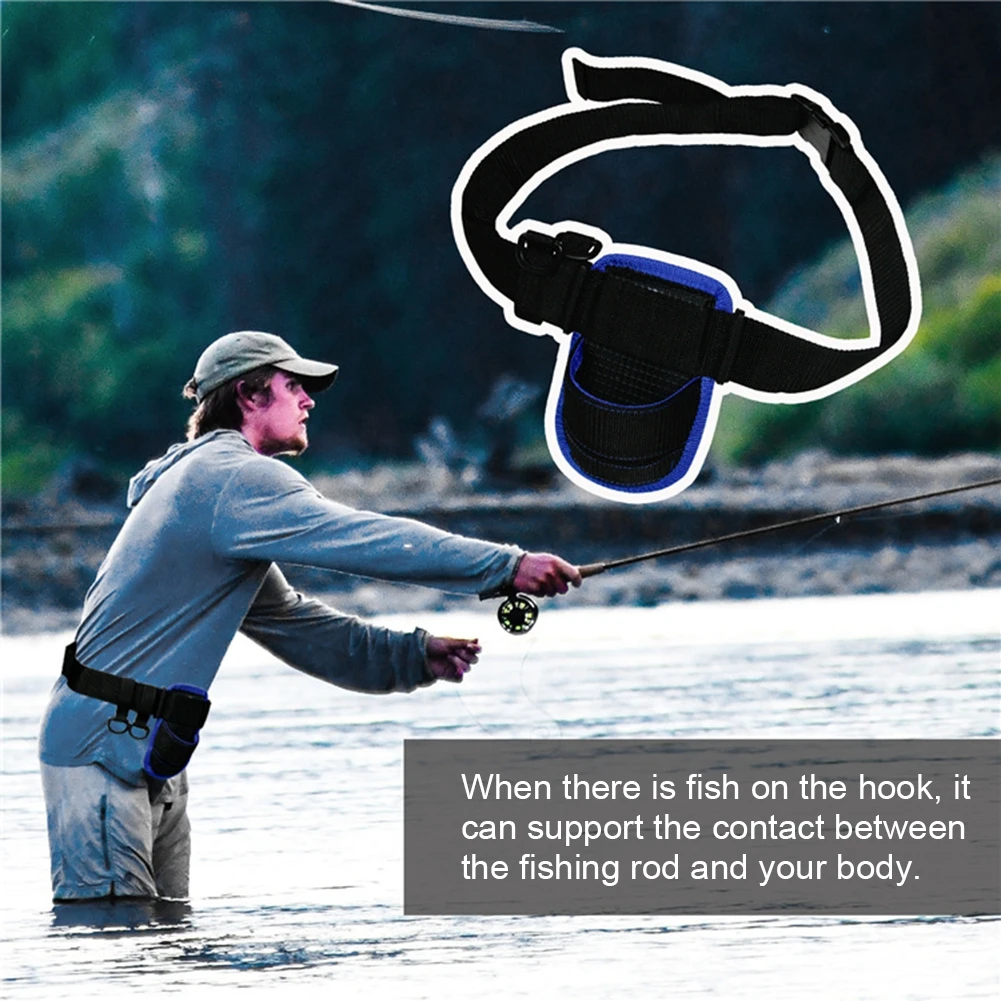 

Fishing Waist Belt Lightweight Adjustable Fishing Rod Holder Waist Belt Fishing Fighting Belt Stand Up Waist Pole Holder Strap