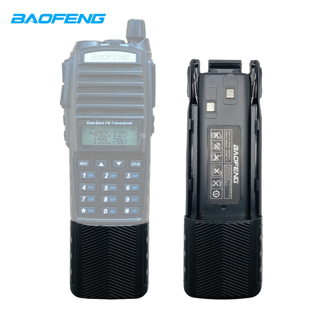 100% Оригинал Baofeng UV 82 Walkie Talkie 2800mAh Li Ion 7 4 V стандартный литиевый аккумулятор с