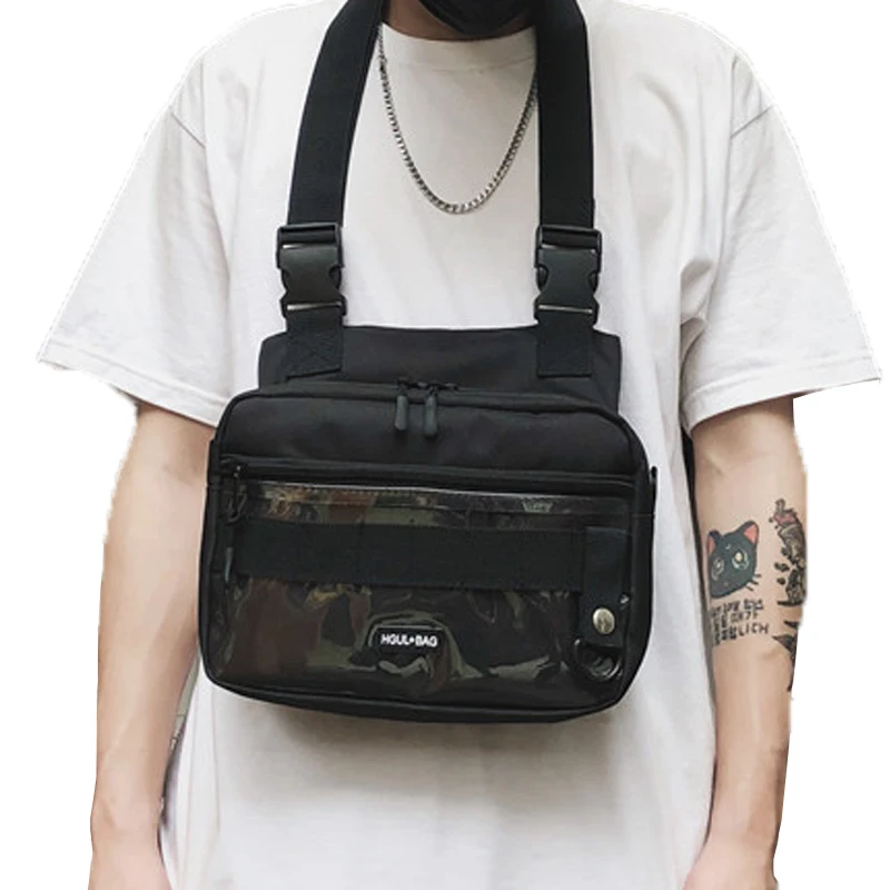 Квадратная вместительная нагрудная сумка уличная одежда из ткани Оксфорд для