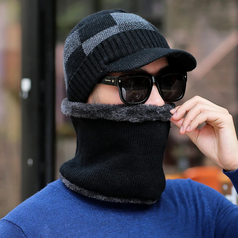 Шапки Skullies мужские зимние шапки для мужчин шарф вязаная шапка женская зимняя шапка мужская Homme Gorro Bonnet бейсболка s