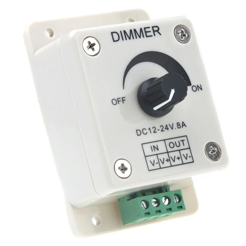 

DC 12V-24V LED Dimmer Controller Adjust Single Color For 5050 3528 LED Strip