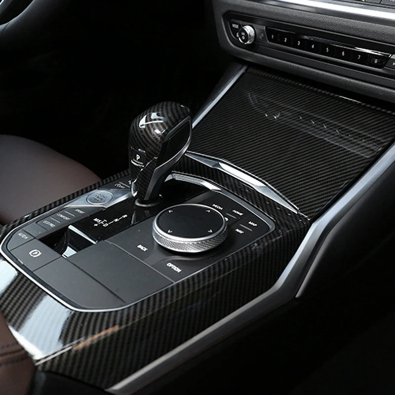 

2 Set Car Accessories: 1 Set Car Center Console Gear Shift Decoration & 1 Set Gear Shift Panel Decorative Cover