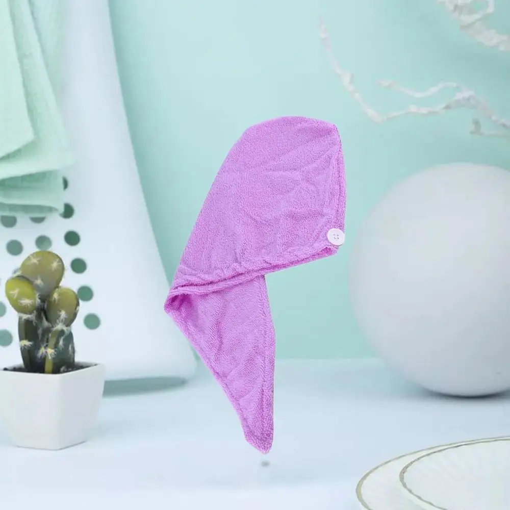 

1/2/3 Pcs Hair Drying Hat Microfiber Bath Towel Wet Hair Quick Drying Towel Woman Hair Dry Cap Bathroom Accessories Random Color