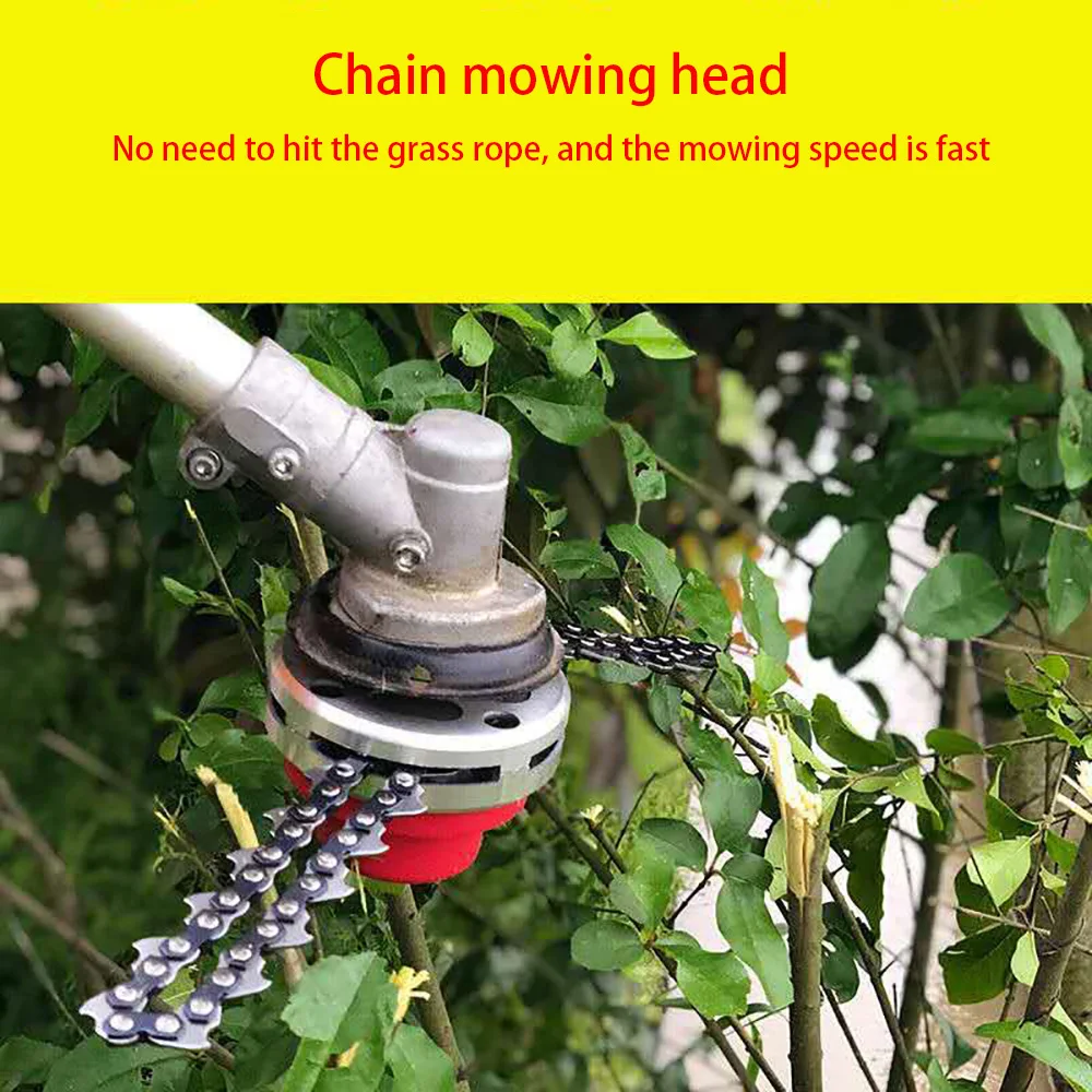 

Mower Chain Manganese Steel Gardens Mowing Head Accessories Durable High Temperature Resistance Black/Red