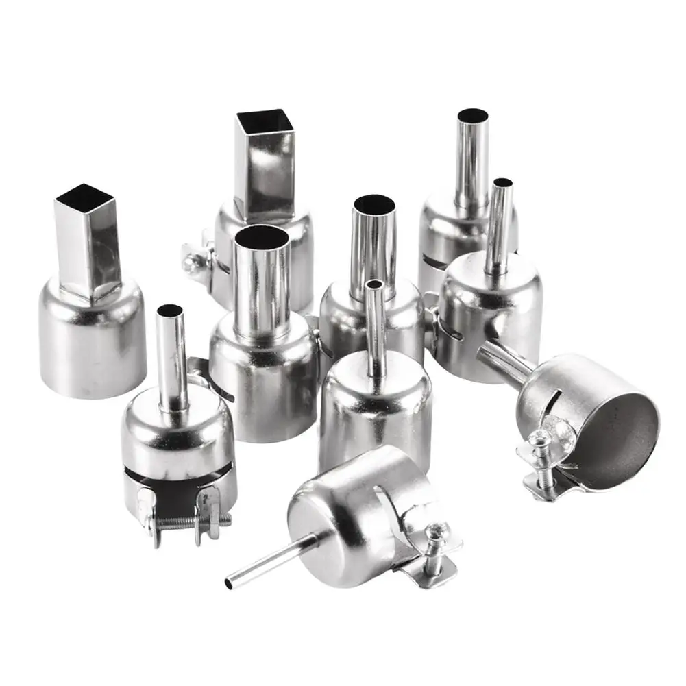 

10pcs 3-12mm Mouth Tips Sets Soldering Heat Nozzle Hot Air Accessories Repair Tools Welding Kits Heat Resisting Nozzles