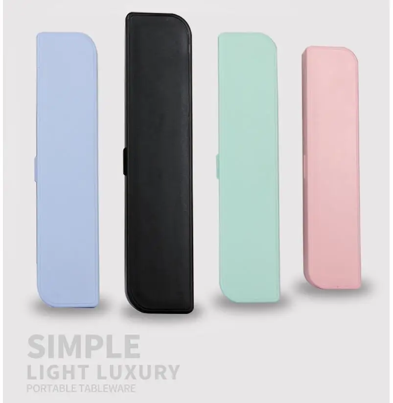 Портативный набор посуды из нержавеющей стали посуда с коробкой Ложка Вилка