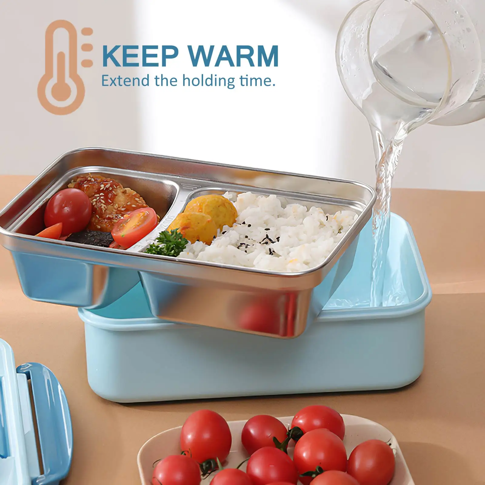 

Microwave Lunch Box Portable Heat Resistant Food Container Healthy Lunch Bento Boxes Lunchbox With Cutlery for School Office