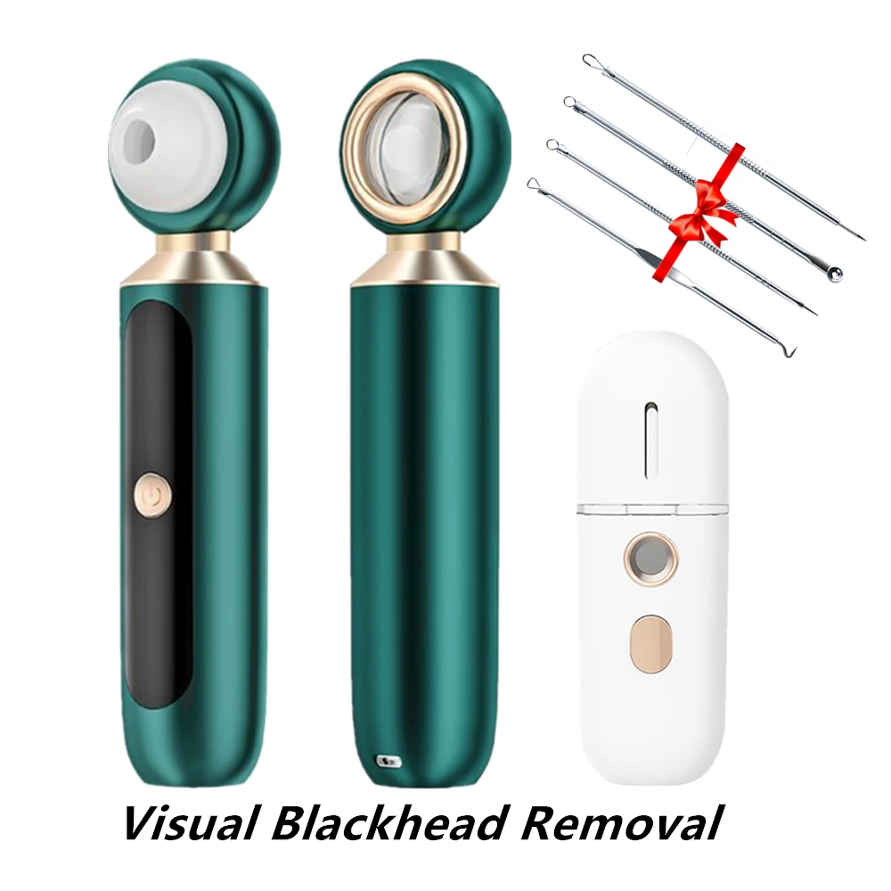 

Инструмент для удаления черных точек Visual вакуумный аппарат для очистки пор + нано-опрыскиватель для лица + иглы для удаления черных точек на ...