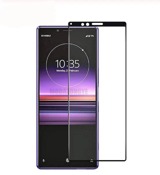 Чехол для SONY Xperia 1, металлический алюминиевый бампер, рамка, углеродное волокно, текстура, PC чехол для SONY Xperia 10 Plus, чехол - Цвет: Glass Screen Film