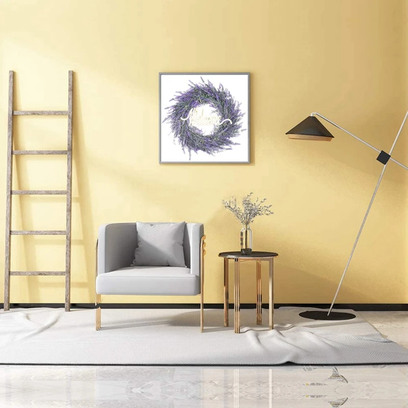 18-дюймовый искусственный Лавандовый венок для входной двери цветочный