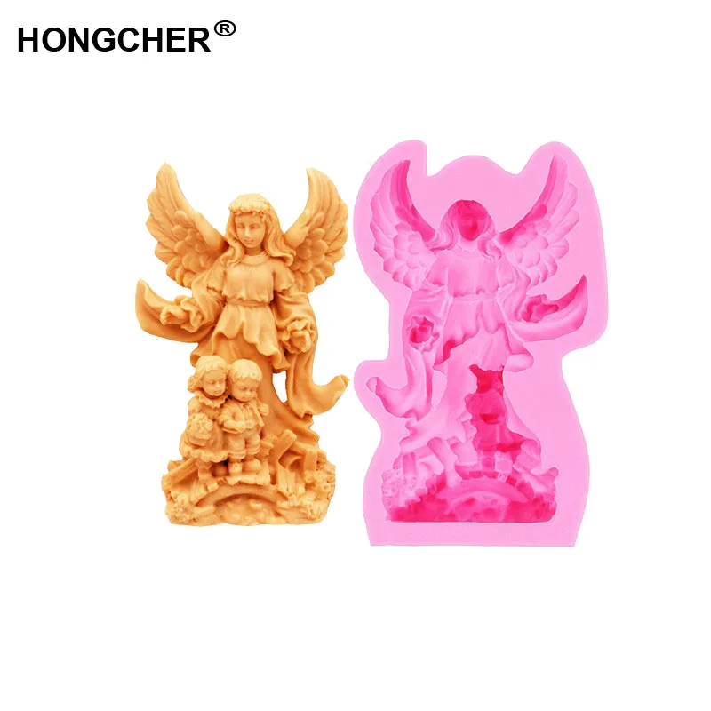 Ангел крылья статуя мягкие конфеты силиконовые формы Шоколадное Мыло плесень