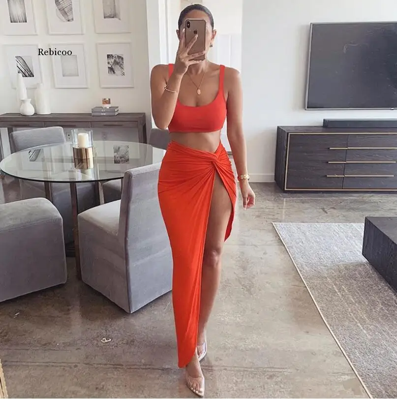 Модная Корейская облегающая юбка женские элегантные юбки с завышенной талией и