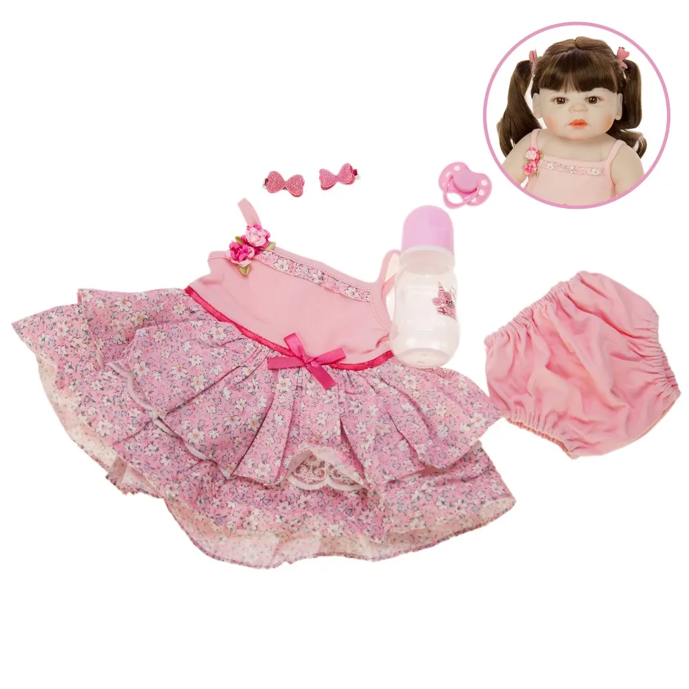 KEIUMI Очаровательная Bonecas Infantil Meninas 23 дюймов силиконовая полностью виниловая Реалистичная кукла Reborn Girl водонепроницаемый для детей подарок на день рождения