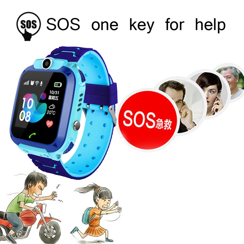 New Waterproof Q12 Smart Watch Multifunction Children Digital Wristwatch Baby Phone For IOS Android Kids Toy Gift | Электроника