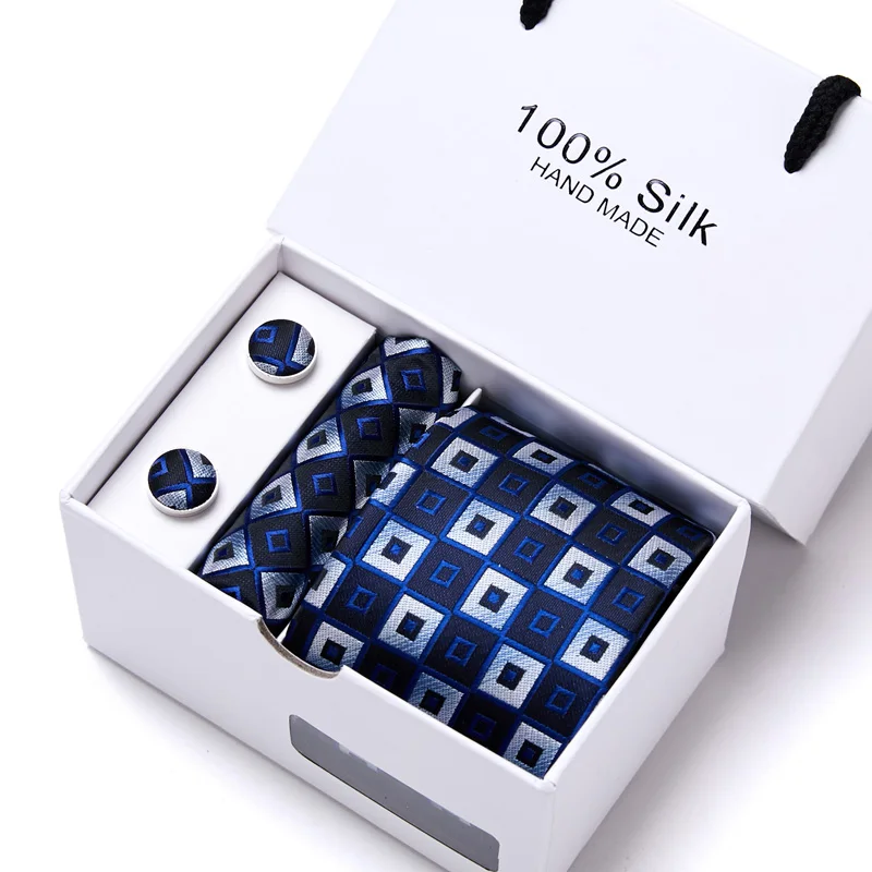 

100% Silk Ties For Men Gifts Wedding Gravata Handkerchief Set Men Business Groom Men Shirt Accessorie