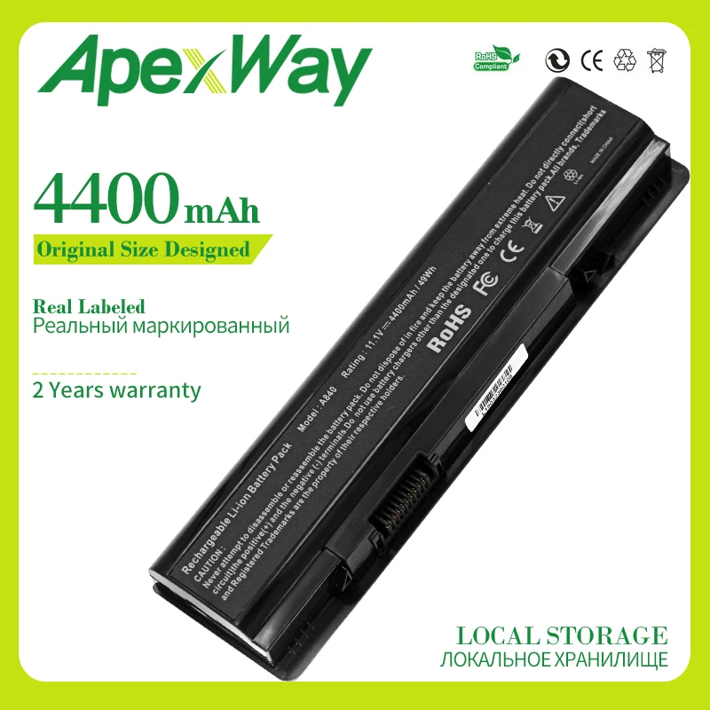 Аккумулятор Apexway для ноутбука Dell Vostro 1014 1015 1088 A840 A860 Inspiron 1410 F286H F287F F287H G066H G069H PP37L