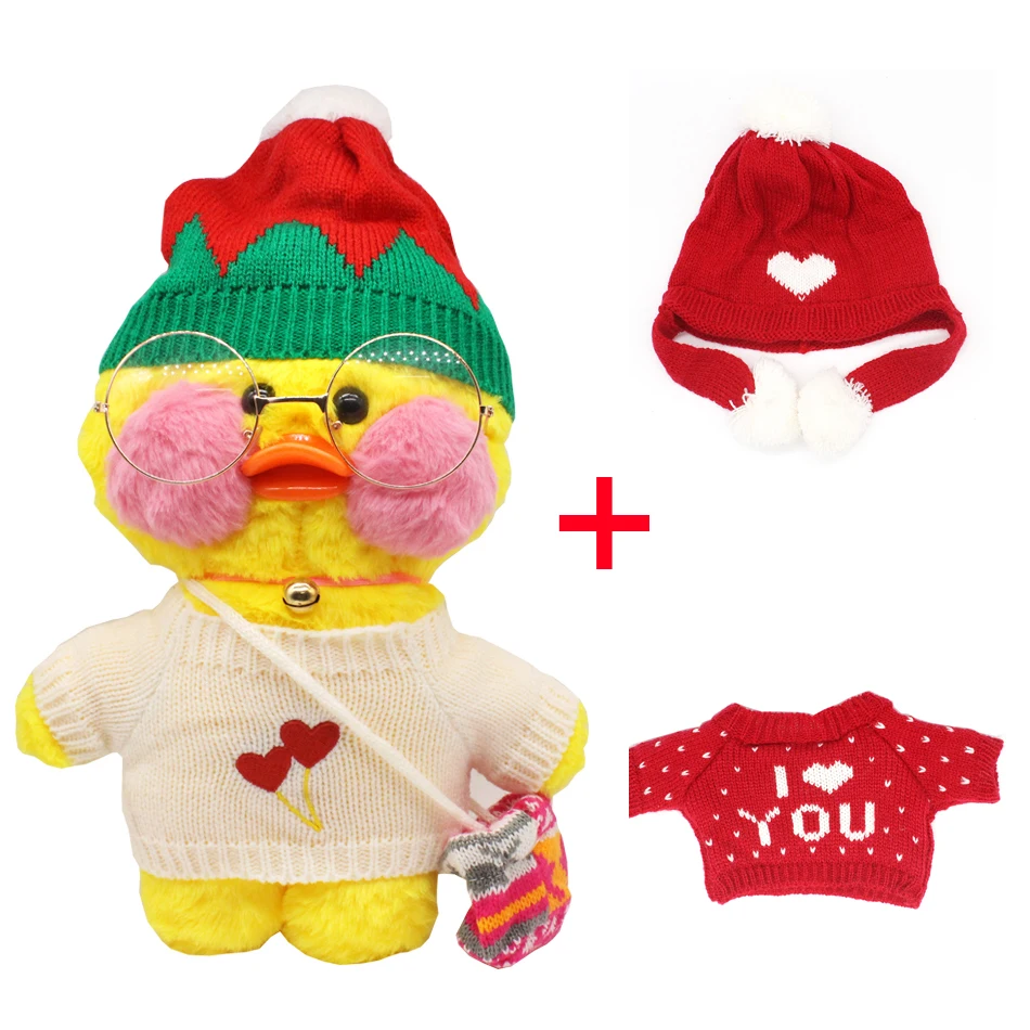 

31CM Pink LaLafanfan Kawaii Cafe Mimi Yellow Duck Plush Toy Cute Stuffed Doll Soft Animal Dolls Kids Toys Birthday Gift for girl