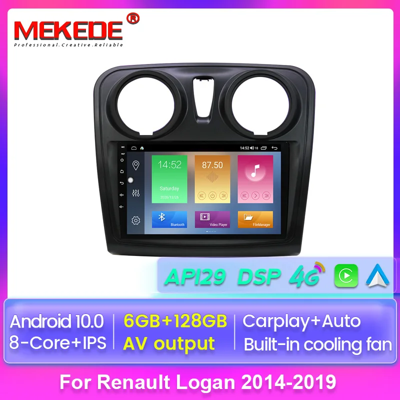 

Автомобильная Мультимедийная система, 2.5D IPS DSP Android 6 + 128G RDS для Renault Logan 2 Sandero 2 2014 2019 Symbol
