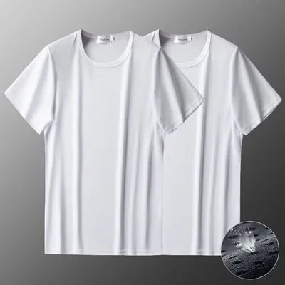 

2020 fall new product trend embroidered logo ribbed T-shirt men