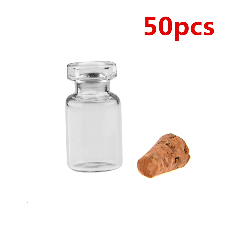 50 шт./100 шт. 0,5 мл мини, из прозрачного стекла бутылка Желая бутылки Флаконы пустой Стекло баночки с пробкой фиксаторы уход за кожей лица Маска Свадебные керамические бутылки Стекло