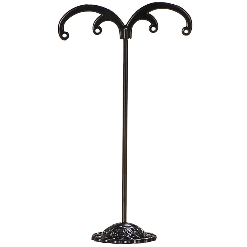 

Black White Metal Stud Earring Jewelry Display Rack Stand Organizer Bouches Ornament Holder Hook Hanger Counter Case Wholesale