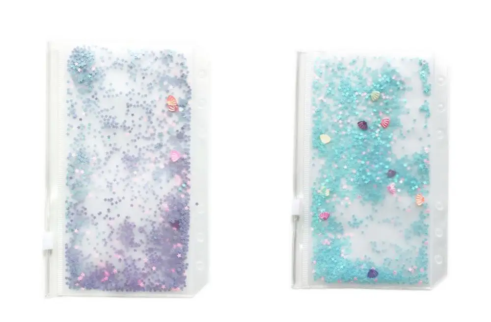 ПВХ водонепроницаемый Filofax карманы на молнии спиральный держатель для карт