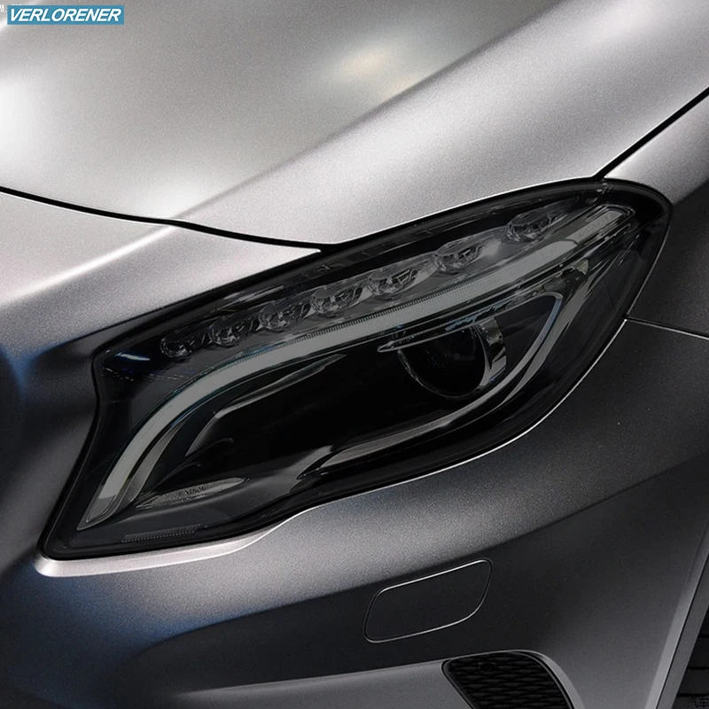 Car Headlight Protective Film Smoked Black Tint Wrap Vinyl Transparent TPU Sticker For Mercedes Benz GLA Class X156 2013-2019 Car Headlight Protective Film Smoked Black Tint Wrap Vinyl Transparent TPU Sticker For Mercedes Benz GLA Class X156 2013-2019