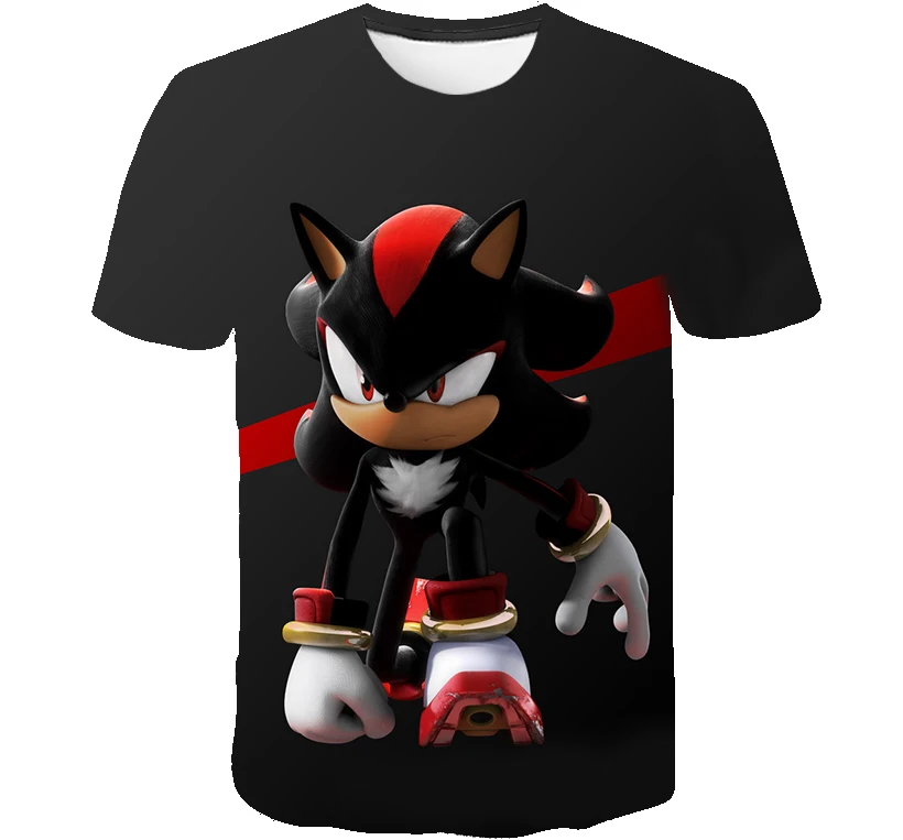 Одежда для девочек 3D sonic 2020 Забавные футболки детская одежда Super мальчиков