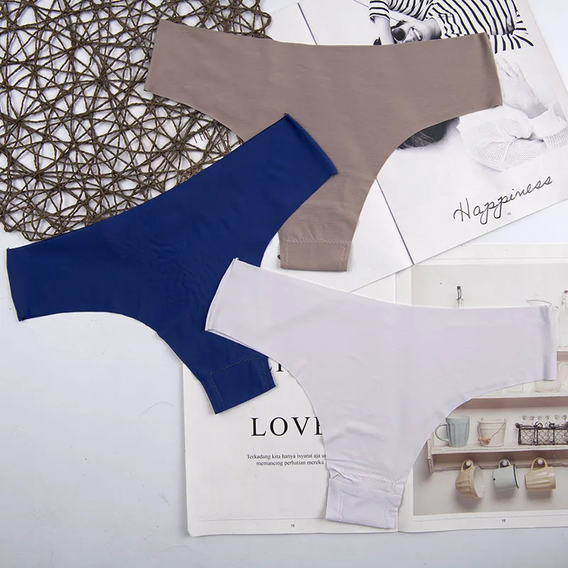 Кружевные удобные бесшовные женские сексуальные стринги XXL нижнее белье трусики