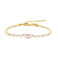 go2boho real freshwater pearl bracelet gold color adjustable miyuki seed beaded chain bracelets for women fashion jewelry gifts