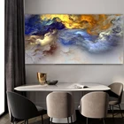 CHENFART, большая картина маслом с голубыми облаками, Настенная картина, печать на холсте, абстрактный постер для гостиной, Декор для дома, красочные обои