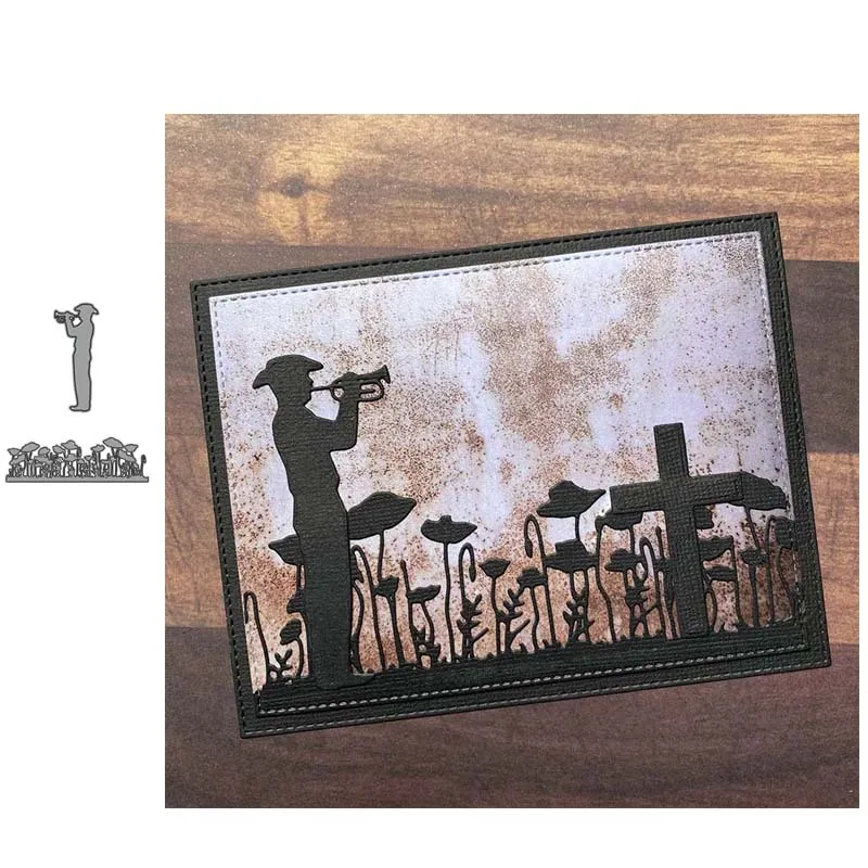 

Trumpet player who misses his old friend cutting knife die metal cutting scrapbook process card die manual carbon steel die