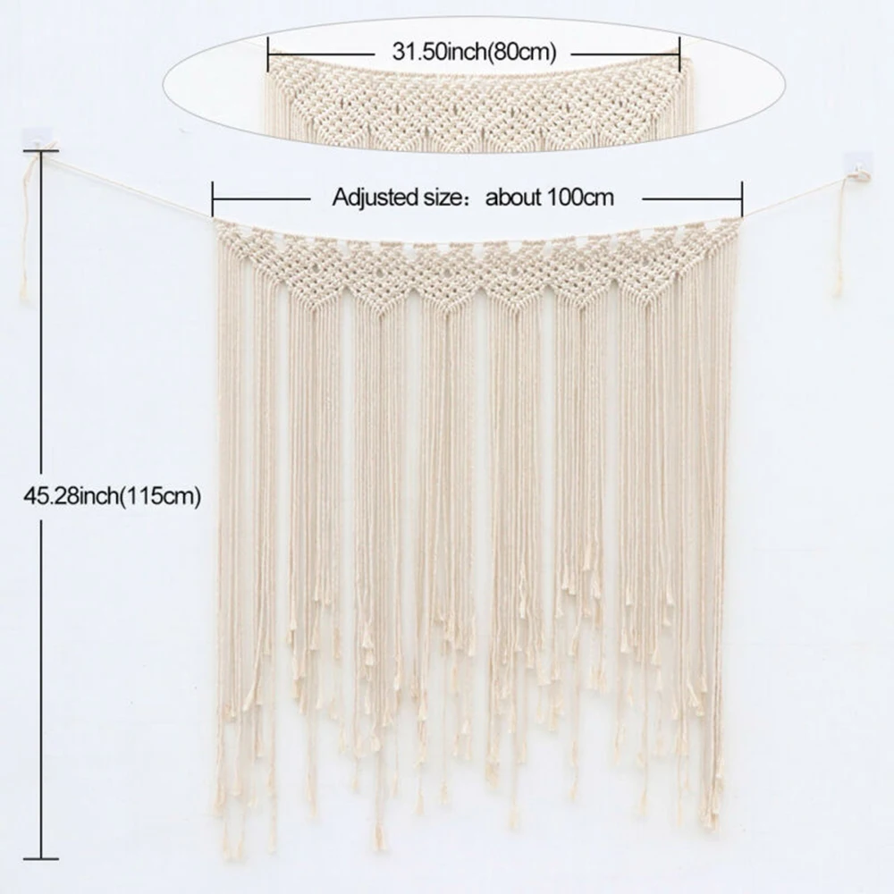 

Macrame Hanging Tapestry Wall Decoration Room Divider Wedding Backdrop