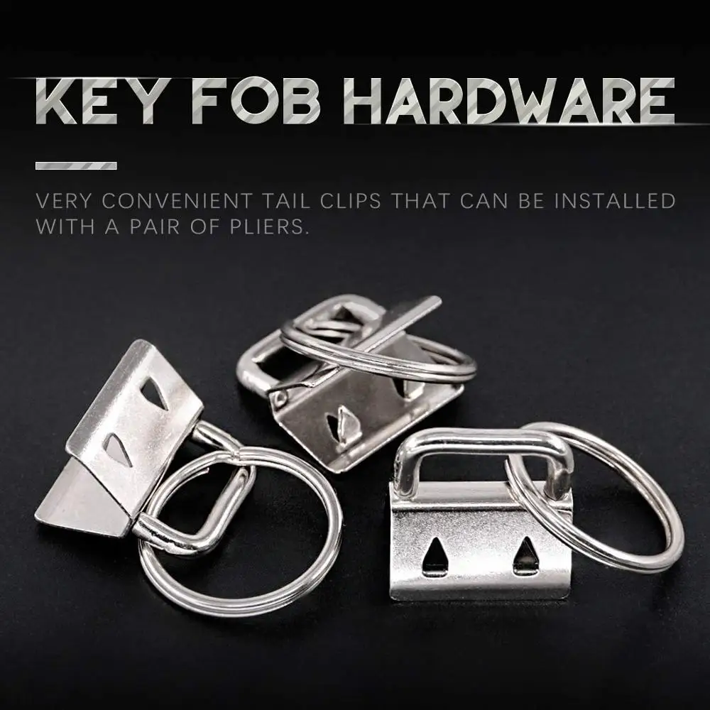 Key Fob Hardware with Rings Sets Perfect for Bag Wristlets Fabric/Ribbon/Webbing/Embossed and Other Hand Craft Sewing | Дом и сад