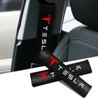 Чехлы для автомобильного ремня безопасности, чехлы для ремня безопасности с вышивкой для tesla model 3, модели X, Y S, автомобильные аксессуары для стайлинга автомобилей