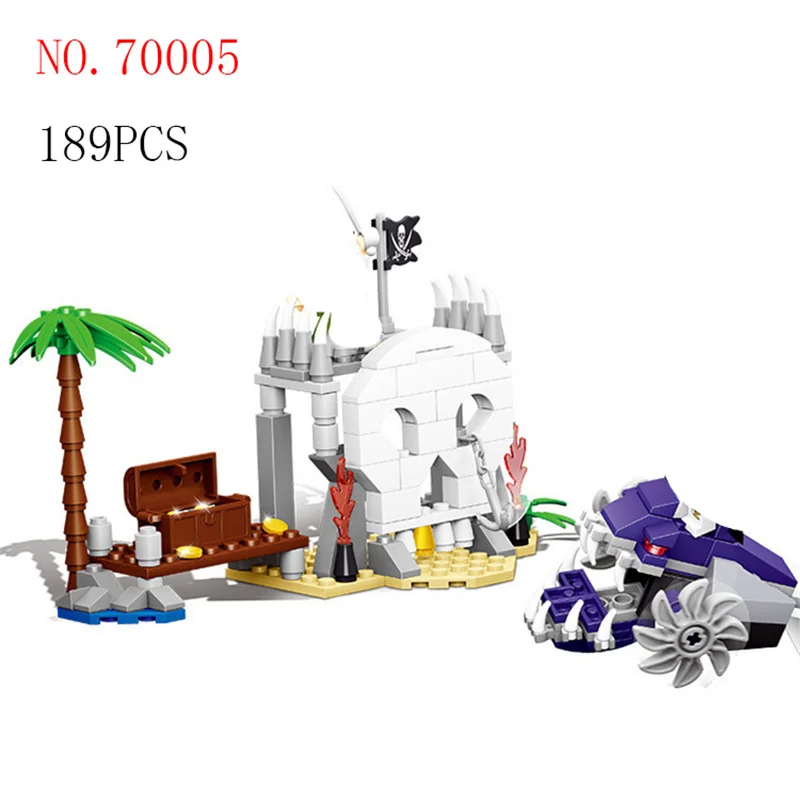 

70005 189PCS pirate seriesSkeleton Island Treasure Model Building Blocks educational toy Bricks boys Gift
