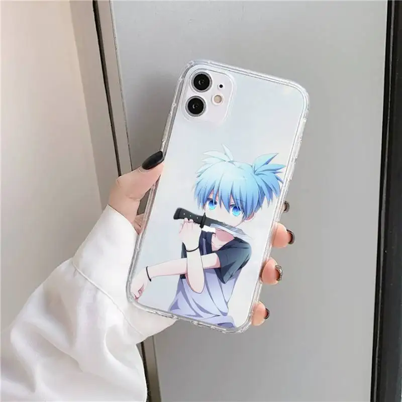 

Assassination Classroom Phone Case Transparent for iPhone 11 12 mini pro XS MAX 8 7 6 6S Plus X 5S SE 2020 XR