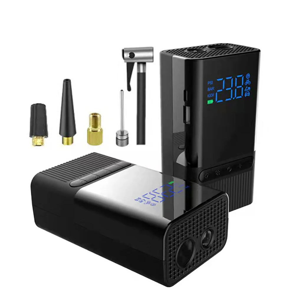 

5200 Mah Rechargeable Air Compressor Wireless Inflatable Pump Car Tire Inflator Digital for Car Bicycle Balls Phone Power Bank