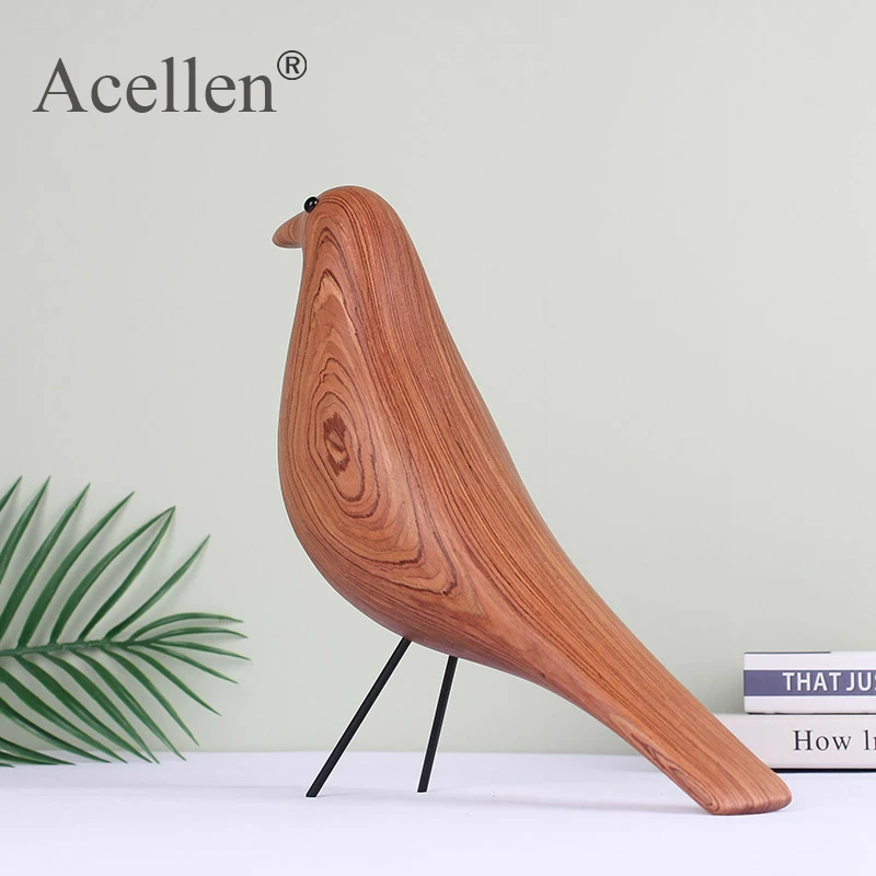 Скандинавский дом птица Статуэтка деревянный голубь мира скульптуры домашний