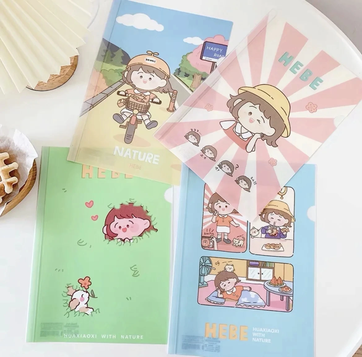 

Kawaii Tokidoki A4 Paper Material Easy To Hold The Translucent Pearl Folder, Binding, Document Report Binding