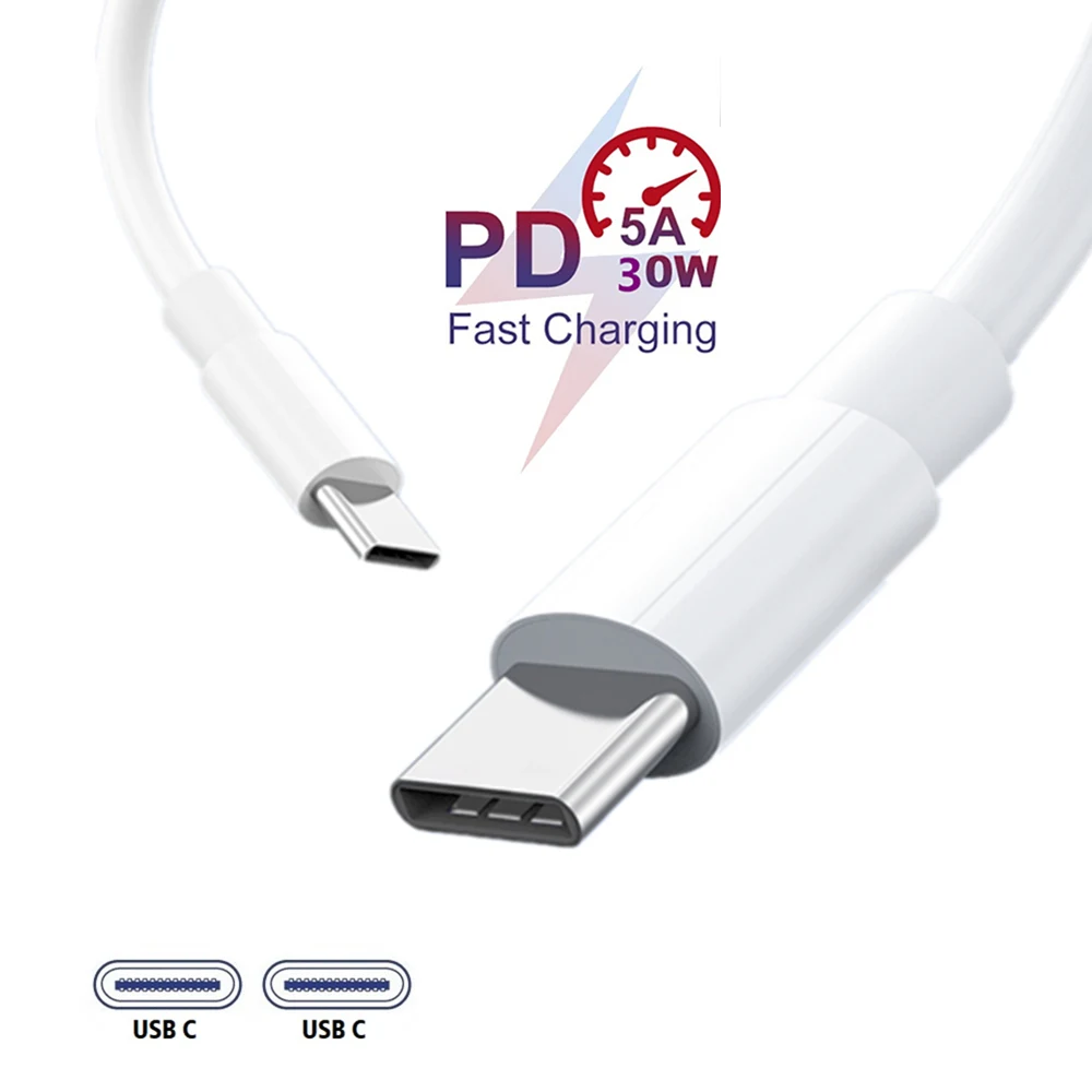 USB C к кабель для быстрой зарядки PD Dual Type VIVO Z1s U10 V19 Y11 Y12 S1 Pro Y91i QC 4 0 быстрое зарядное