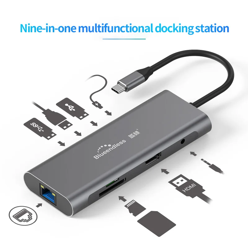 Blueendless Multi USB 3 0 HDMI адаптер для разветвителя с портами C HUB Type 1 Для MacBook Pro Аксессуары
