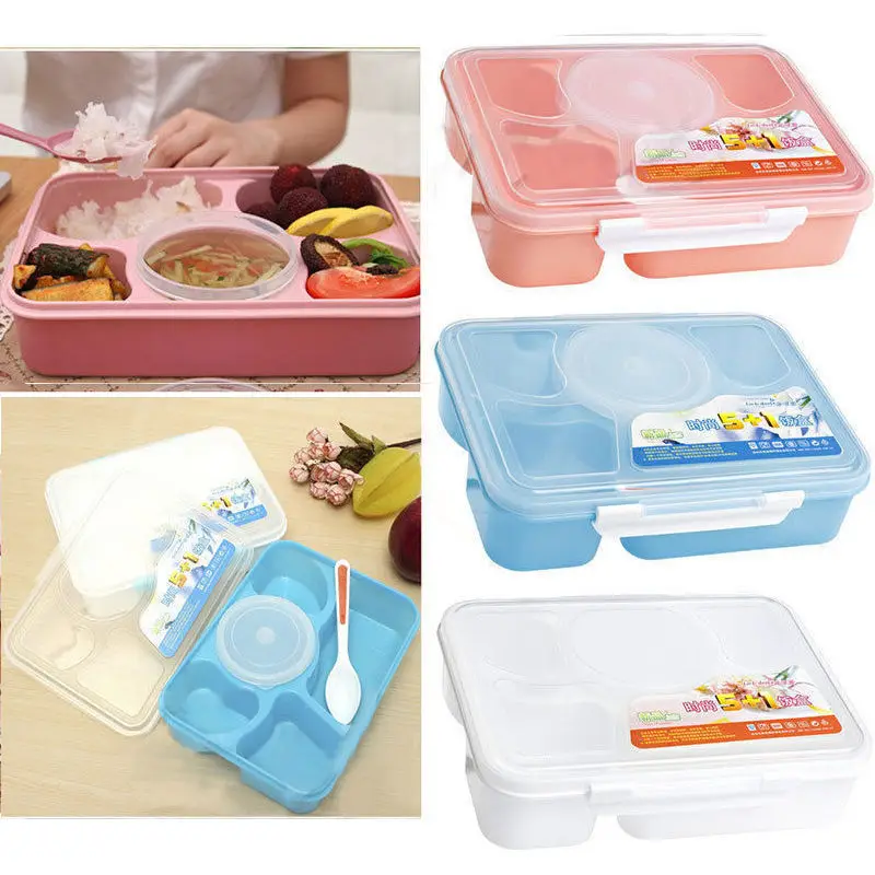 Портативный Ланч бокс Bento для микроволновой печи 5 ячеек|Коробки обеда| |