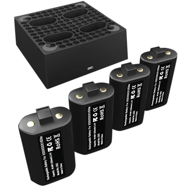 

Charger for One Controller, with 4 x 1200MAh Rechargeable Battery Charger Charging Kit for One Series X