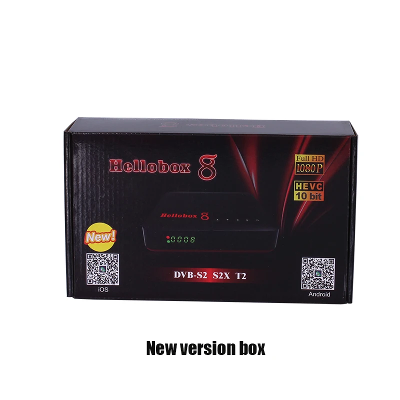 10 шт./лот оригинальный Hellobox 8 DVB S2 S2X T2 H.265 Встроенный Wi Fi Спутниковый ресивер