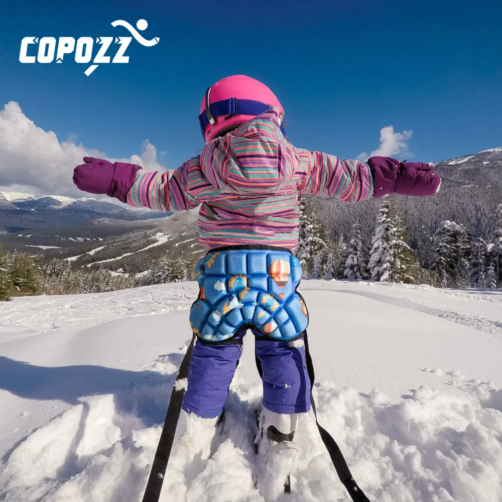 Детские защитные шорты для катания на лыжах с героями мультфильмов утолщенные