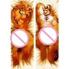 Чехол дакимакура, двусторонний, с рисунком аниме, тигровая подушка