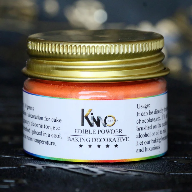 Съедобный пищевой порошок 10 г оранжевый краситель для украшения торта выпечки и